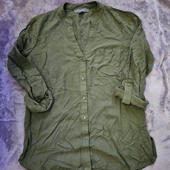 Primark Women's Shirt | Army Green | Size 2 | Used, in good condition - Picture 1 of 3